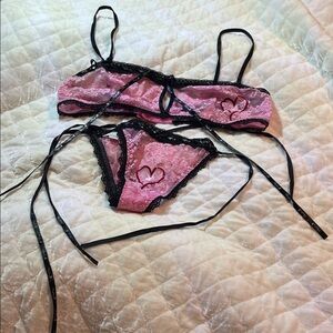 Playboy Lacey lingerie set size SMALL